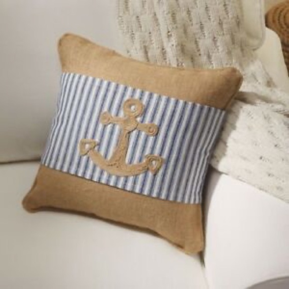 Mud Pie Anchor Pillow Wrap